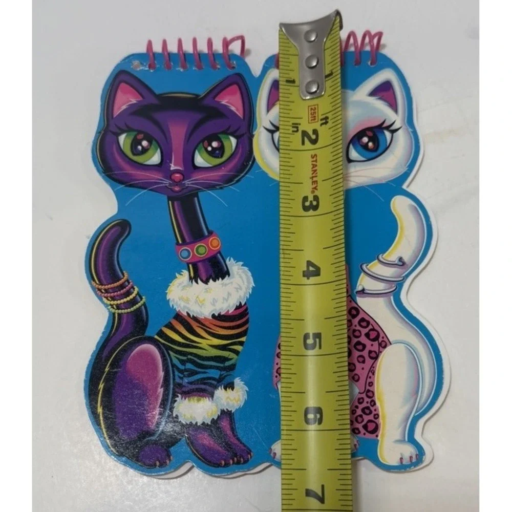 Vintage Lisa Frank Roxie & Rollie Siamese Cats Mini Spiral Notepad Die Cut 90s